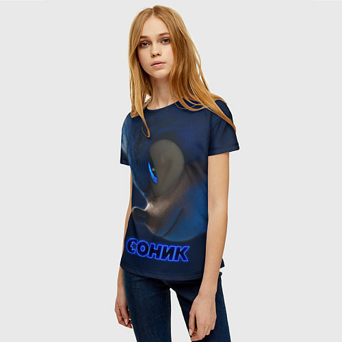 Женская футболка SONIC / 3D-принт – фото 3