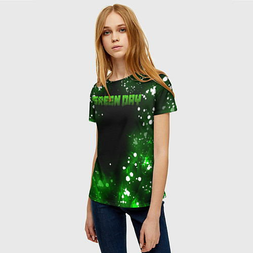 Женская футболка GreenDay / 3D-принт – фото 3