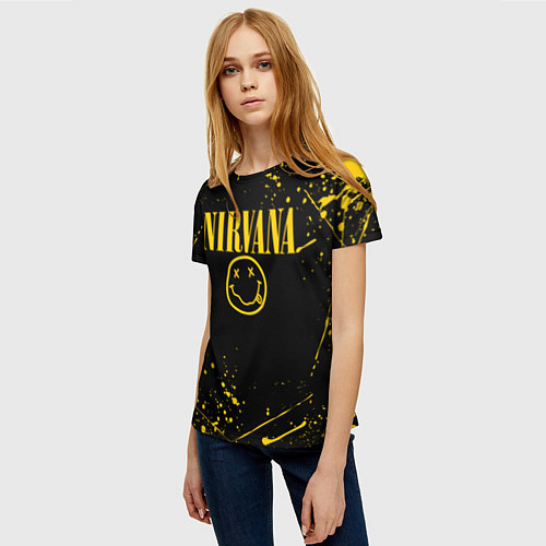 Женская футболка NIRVANA / 3D-принт – фото 3