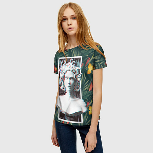Женская футболка Медуза Горгона / 3D-принт – фото 3
