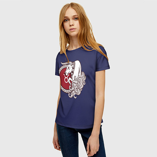 Женская футболка Телец Знак Зодиака / 3D-принт – фото 3