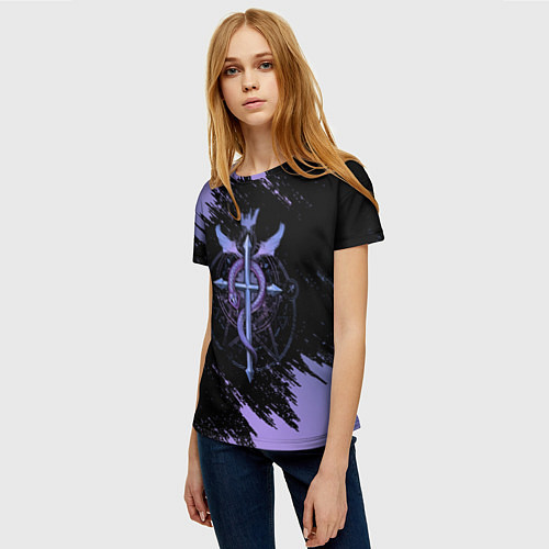 Женская футболка Стальной алхимик / 3D-принт – фото 3