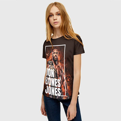 Женская футболка Jon Jones / 3D-принт – фото 3