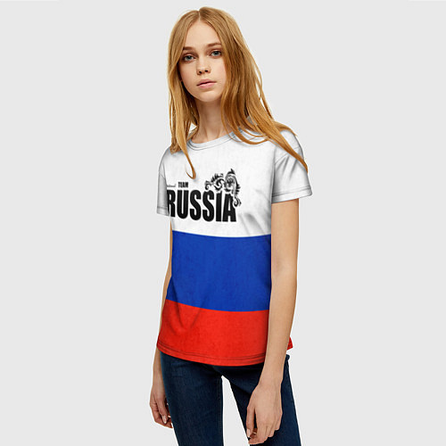 Женская футболка Russia / 3D-принт – фото 3