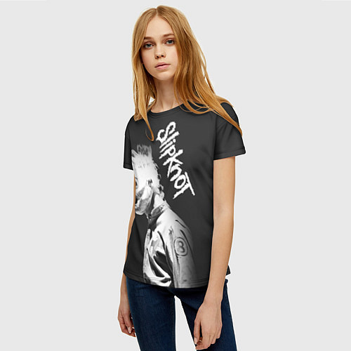 Женская футболка SLIPKNOT / 3D-принт – фото 3
