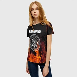 Футболка женская Ramones, цвет: 3D-принт — фото 2