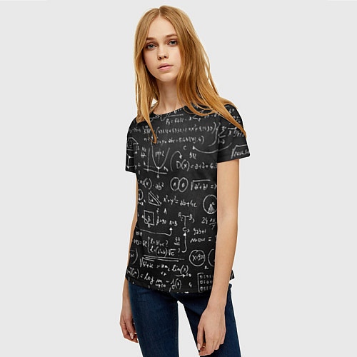 Женская футболка Математические формулы / 3D-принт – фото 3