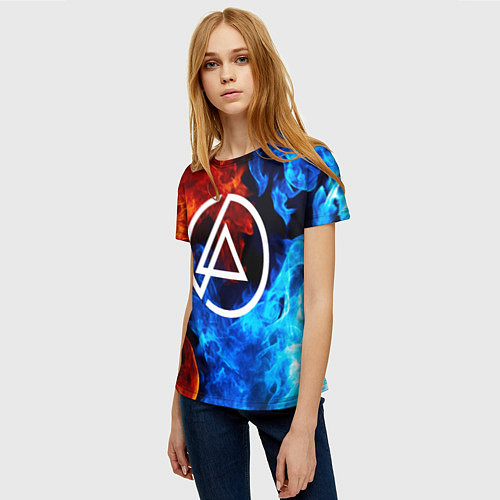 Женская футболка LINKIN PARK / 3D-принт – фото 3