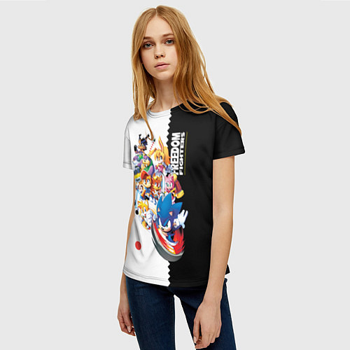 Женская футболка СОНИК / 3D-принт – фото 3