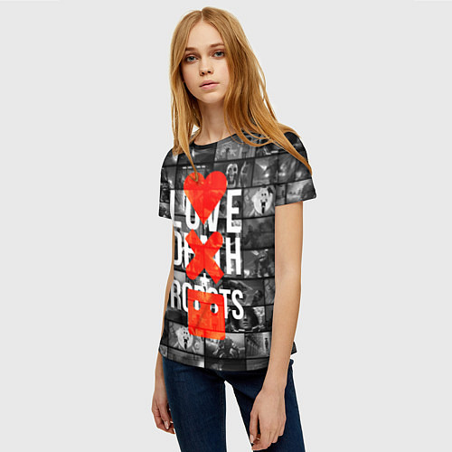 Женская футболка LOVE DEATH ROBOTS LDR / 3D-принт – фото 3