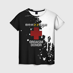 Футболка женская Brazzers orgasm donor, цвет: 3D-принт