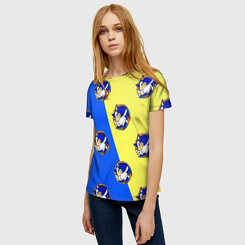 Женская футболка Sonic - Соник / 3D-принт – фото 3