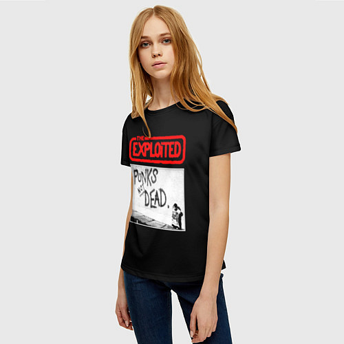 Женская футболка Punks Not Dead / 3D-принт – фото 3