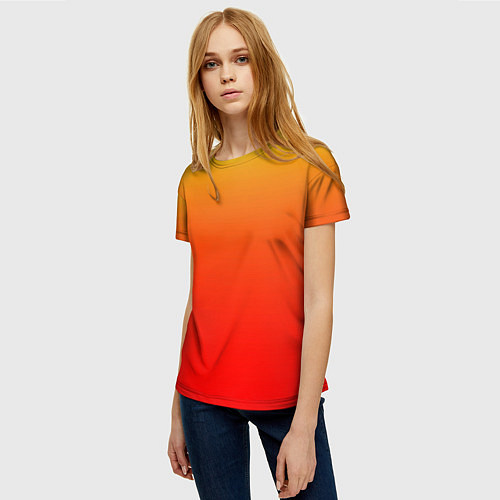 Женская футболка Оранж / 3D-принт – фото 3