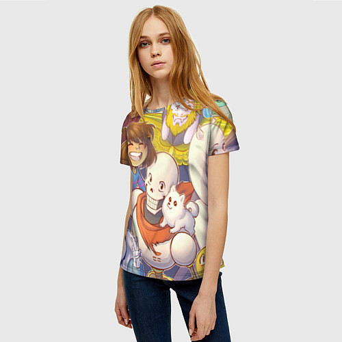 Женская футболка UNDERTALE / 3D-принт – фото 3