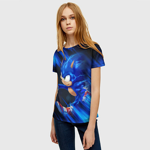 Женская футболка SONIC / 3D-принт – фото 3