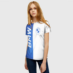 Футболка женская BMW, цвет: 3D-принт — фото 2
