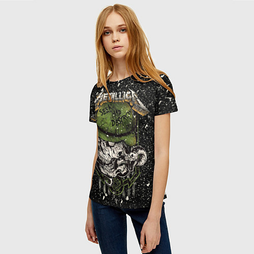 Женская футболка Metallica / 3D-принт – фото 3