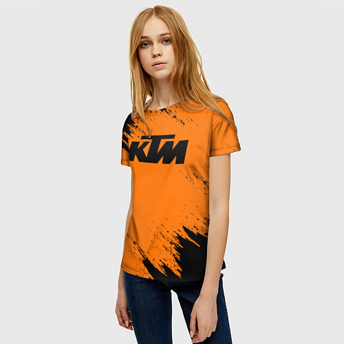 Женская футболка KTM / 3D-принт – фото 3