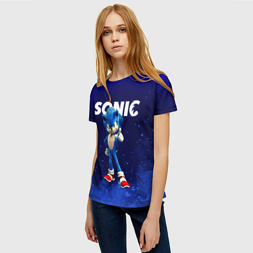 Женская футболка SONIC / 3D-принт – фото 3