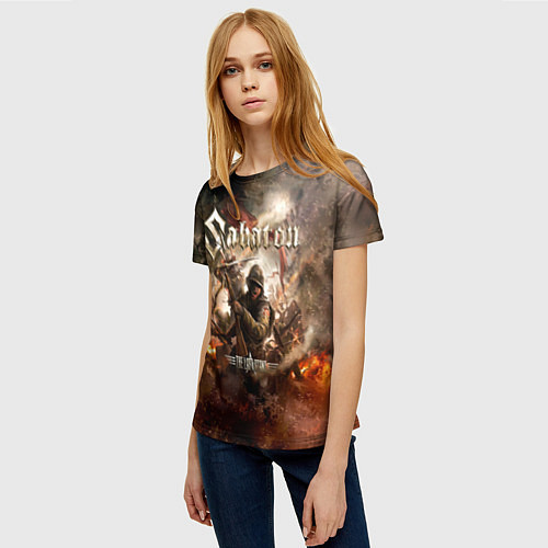 Женская футболка Sabaton / 3D-принт – фото 3