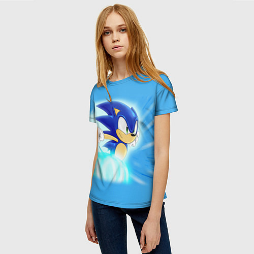 Женская футболка Sonic / 3D-принт – фото 3