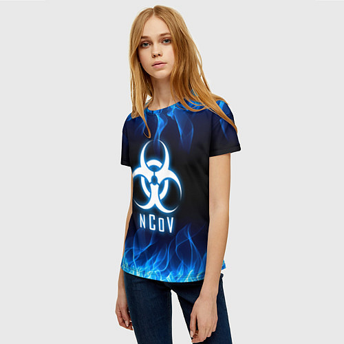 Женская футболка NCoV / 3D-принт – фото 3