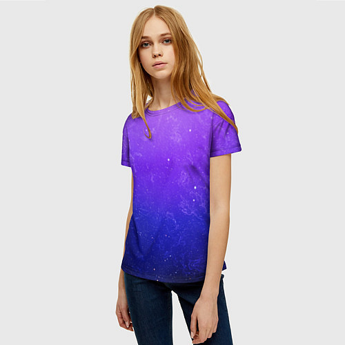 Женская футболка Звёздное небо / 3D-принт – фото 3