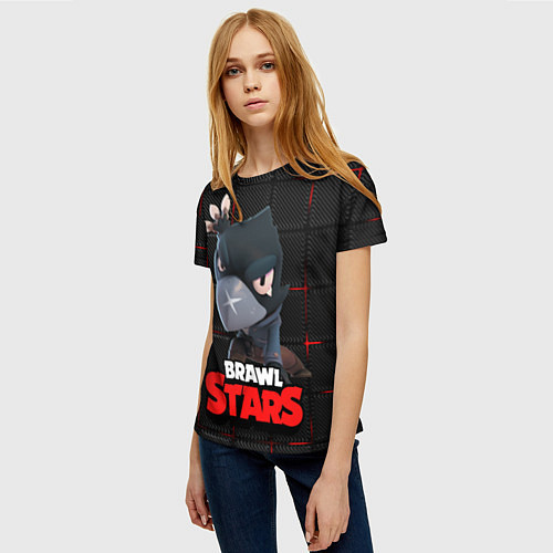 Женская футболка Brawl Stars Crow Ворон / 3D-принт – фото 3