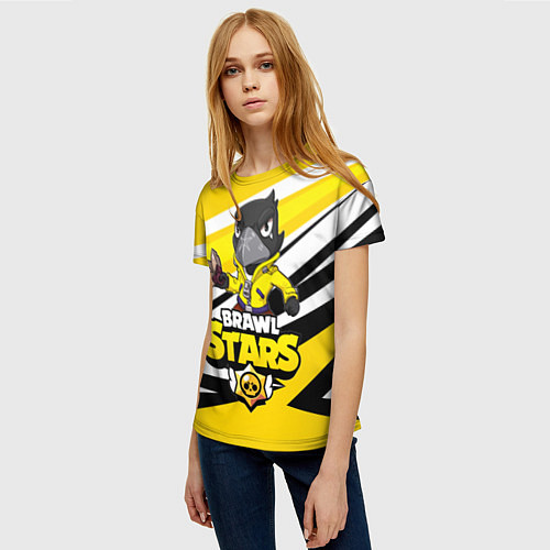 Женская футболка BRAWL STARS CROW / 3D-принт – фото 3