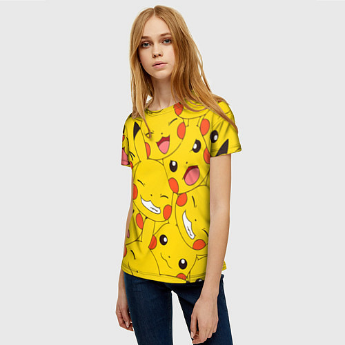 Женская футболка Pikachu / 3D-принт – фото 3