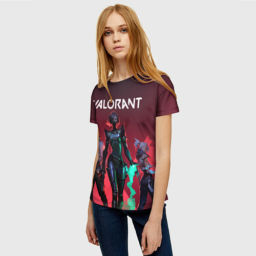 Женская футболка Valorant / 3D-принт – фото 3