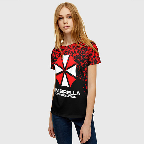 Женская футболка Umbrella Corporation / 3D-принт – фото 3