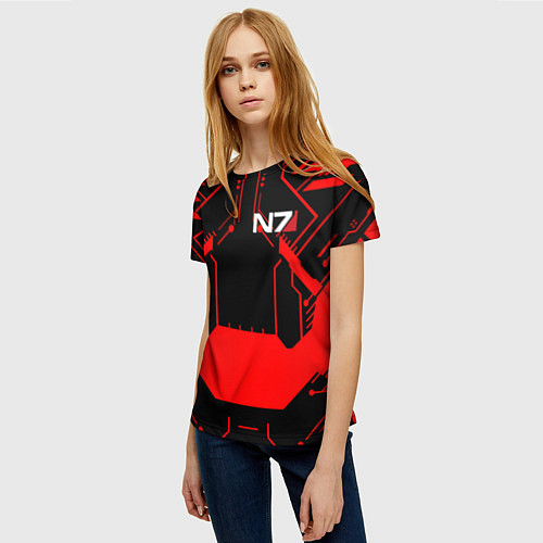 Женская футболка MASS EFFECT N7 / 3D-принт – фото 3