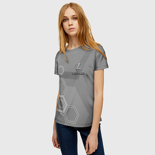 Женская футболка LEXUS / 3D-принт – фото 3