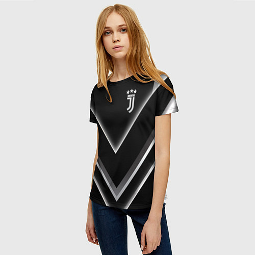 Женская футболка Juventus F C / 3D-принт – фото 3