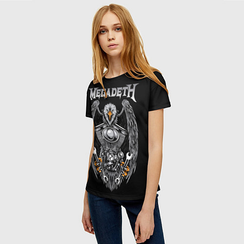Женская футболка Megadeth / 3D-принт – фото 3