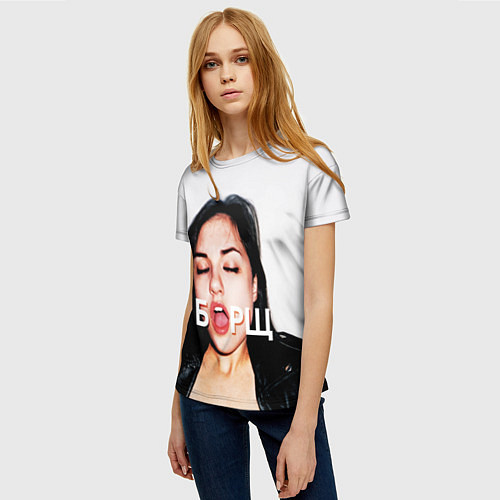Женская футболка Borsch / 3D-принт – фото 3