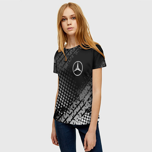 Женская футболка Mercedes-Benz / 3D-принт – фото 3