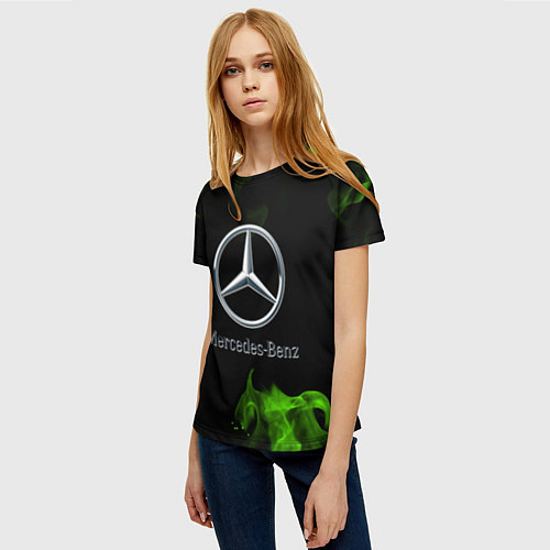 Женская футболка Mercedes / 3D-принт – фото 3