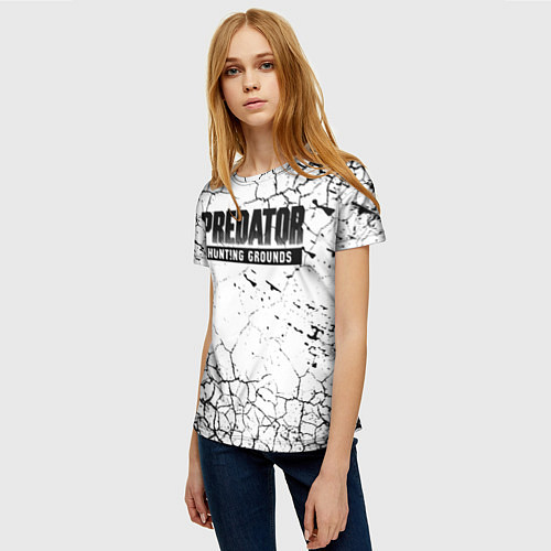 Женская футболка PREDATOR: HUNTING GROUNDS / 3D-принт – фото 3