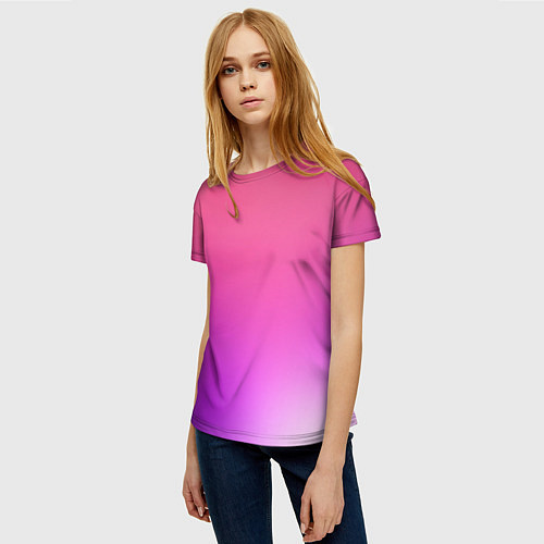 Женская футболка Нежный цвет / 3D-принт – фото 3