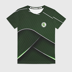 Женская футболка Шкода мини логотип