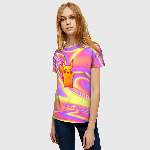 Женская футболка Пикачу / 3D-принт – фото 3