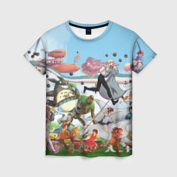 Футболка женская Studio Ghibli, цвет: 3D-принт
