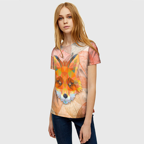 Женская футболка Fox / 3D-принт – фото 3