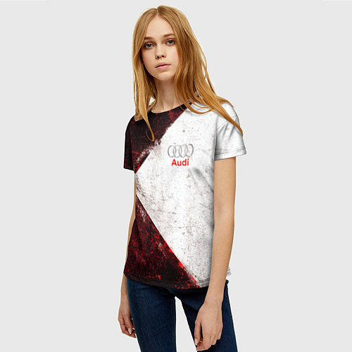 Женская футболка AUDI / 3D-принт – фото 3