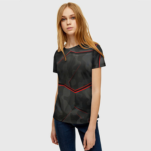 Женская футболка Текстура / 3D-принт – фото 3