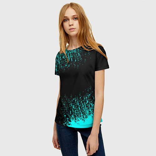 Женская футболка Краска / 3D-принт – фото 3
