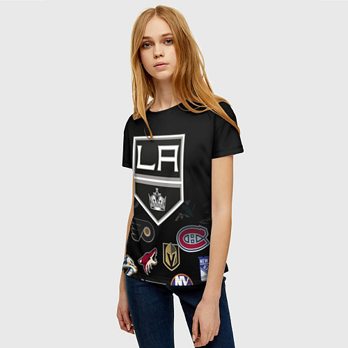 Женская футболка NHL Los Angeles Kings / 3D-принт – фото 3
